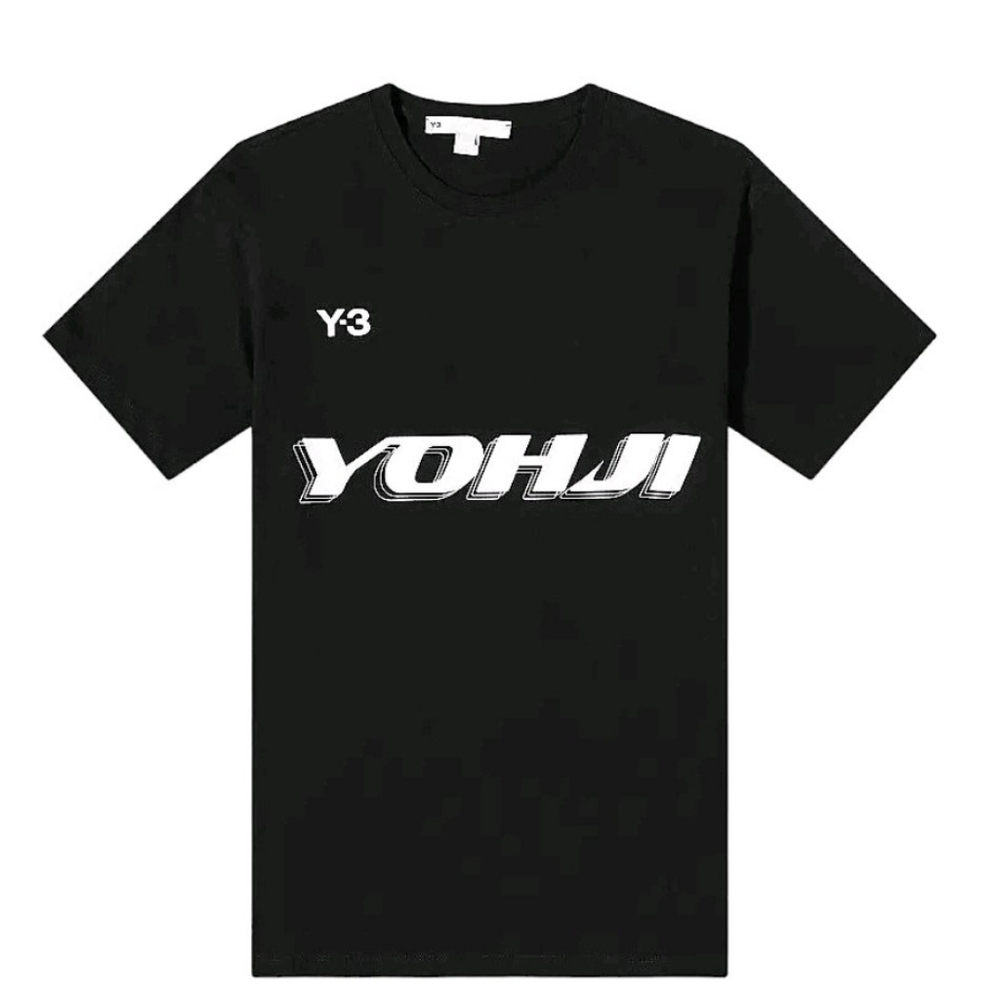 Adidas Y3 Yohji Yamamoto Black Graphic T-Shirt NWT